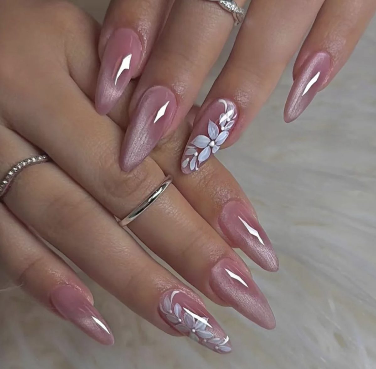 Mauve Chrome Floral