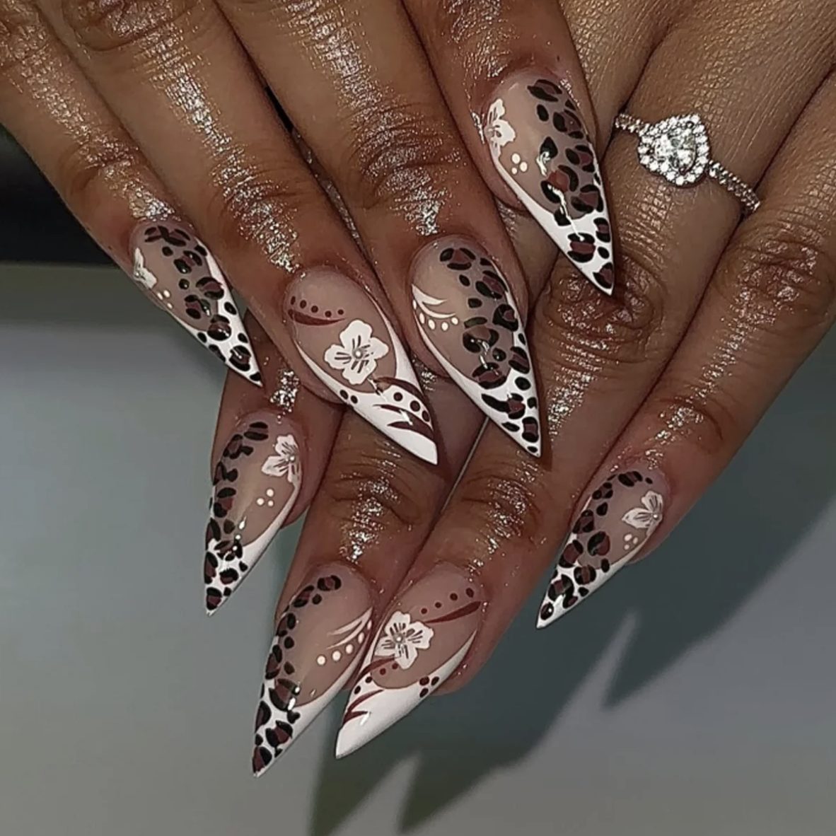 Leopard Floral Stiletto